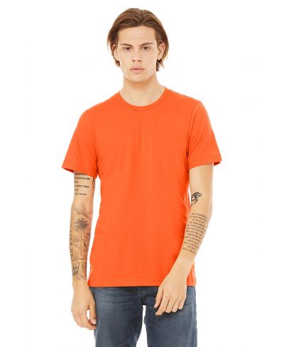 Bella Canvas 3001 Airlume Combed And Ring-Spun Cotton Fabric - Orange, Crewneck, Short Sleeve, Unisex (1 Piece)