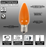 C9 Wonderful LED SMD Bulb (25 bulbs/bag) - Frosted, Orange