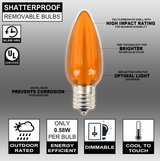 C9 Wonderful LED SMD Bulb (25 bulbs/bag) - Smooth, Orange
