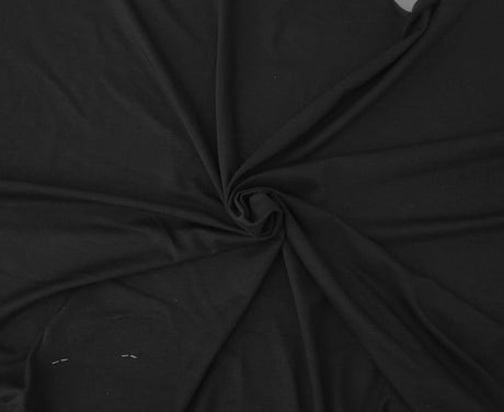 1 Yard Black Prewashed Cotton Tencel Spandex French Terry Knit Fabric 47 Inch Width