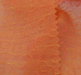 Organza Jacquard WG05016 Swirl Peach Polyester Fabric - Swirl Peach, 57/58" Width (1 Yard)