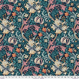 Wide Quilt Backing Golden Lily Teal 108" William Morris