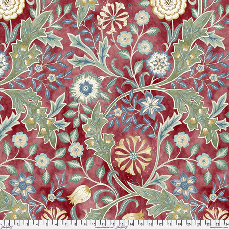 Wide Quilt Backing Wilhelmina Crimson 108" Original Morris & Co.