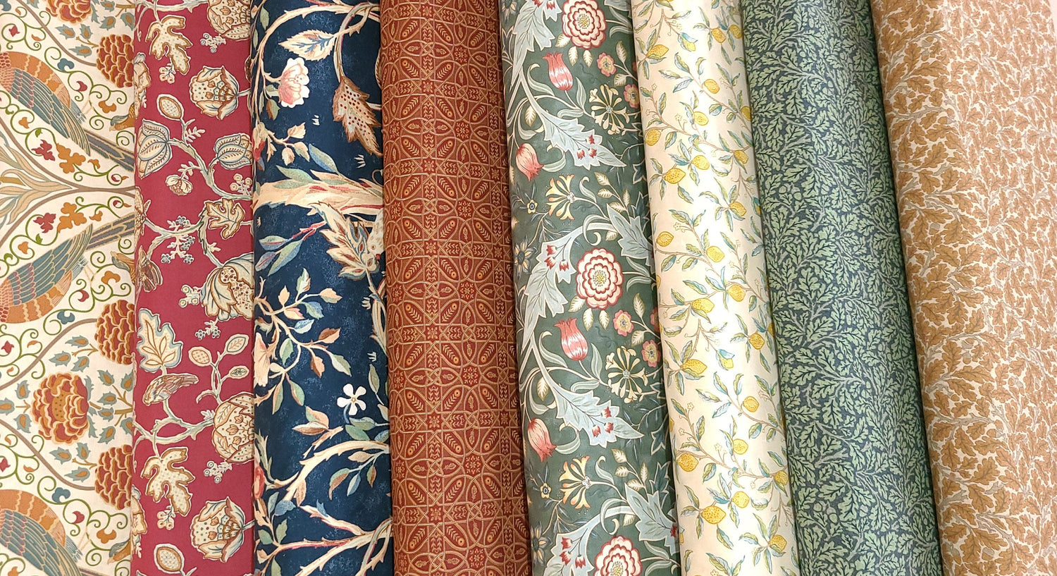 Quilting Cotton Orkney Collection William Morris Floral 100% Cotton