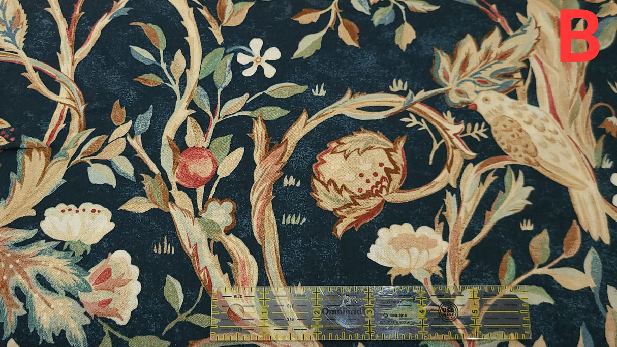 Quilting Cotton Orkney Collection William Morris Floral 100% Cotton
