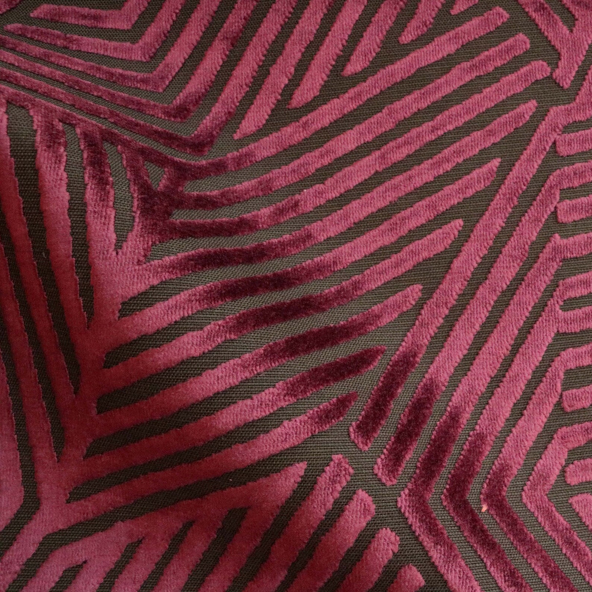 Burnout Velvet Upholstery Fabric Aurora Geometric
