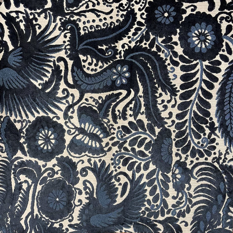 Cut Velvet Upholstery Fabric Otomi Pattern by the Yard