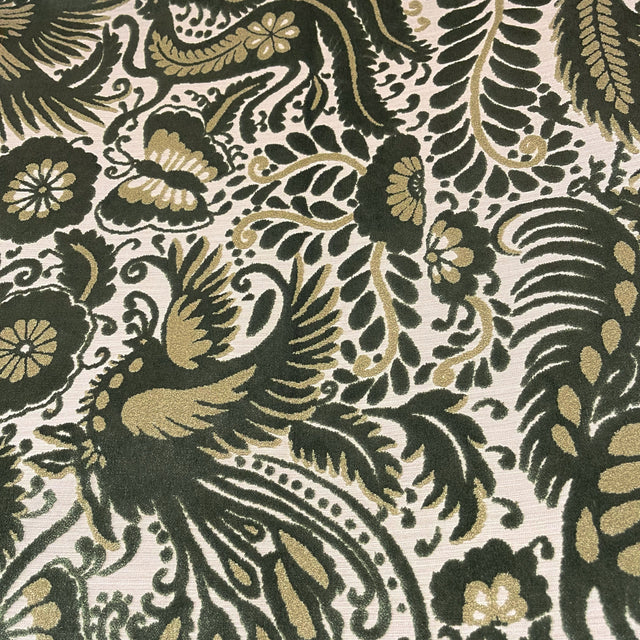 Cut Velvet Upholstery Fabric Otomi Pattern by the Yard
