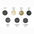 Regent Overcoat Buttons Ligne 45 Button - Black, L45