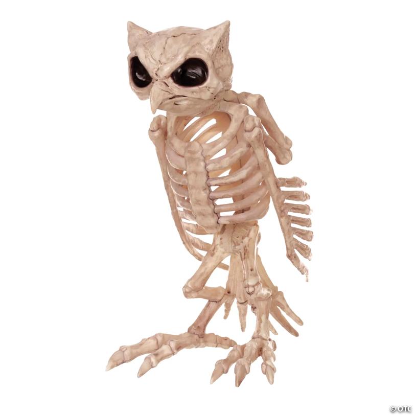 Owl Skeleton Halloween Decoration - 13"