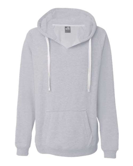 Women's Sueded V-Neck Hooded Sweatshirt