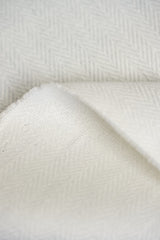 1 Yard Off White Irish Linen Herringbone Natural Durable Sewing Fabric 57" Width