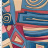 Printed Spandex Retro Abstract Wave