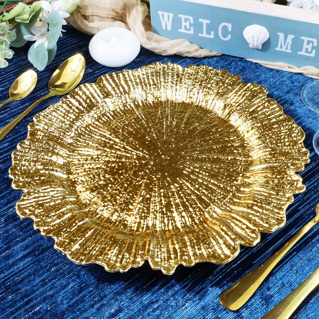 Gold Reef Acrylic Charger Plate 13 Inch