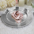 Acrylic Charger Plate 13 Inch Silver Beaded