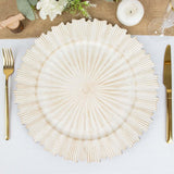 Antique White Sunray Acrylic Charger Plate 13 Inch
