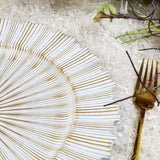 Antique White Sunray Acrylic Charger Plate 13 Inch