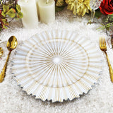 Antique White Sunray Acrylic Charger Plate 13 Inch