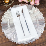 Silver Metallic Sunray Acrylic Charger Plate 13 Inch