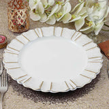 Acrylic Charger Plate 13" White Scallop Rimmed