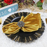 Acrylic Charger Plate 13" Black Scallop Rimmed