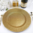 Gold Mystic Glitter Acrylic Charger Plates 13"