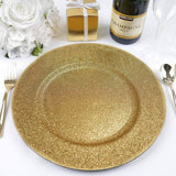 Gold Mystic Glitter Acrylic Charger Plates 13"