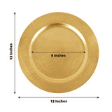 Gold Metallic Acrylic Charger Plates 13"