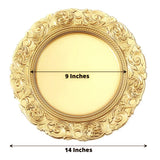 Gold Vintage Acrylic Charger Plate 13in