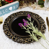 Antique Black Vintage Acrylic Charger Plate