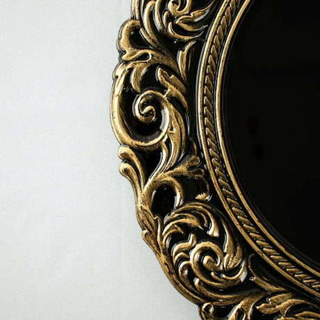 Antique Black Vintage Acrylic Charger Plate