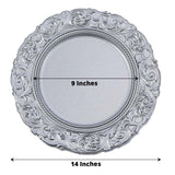 Vintage Acrylic Charger Plates 13" Silver
