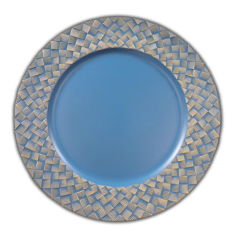 Acrylic Charger Plates 13" Checkered Edge