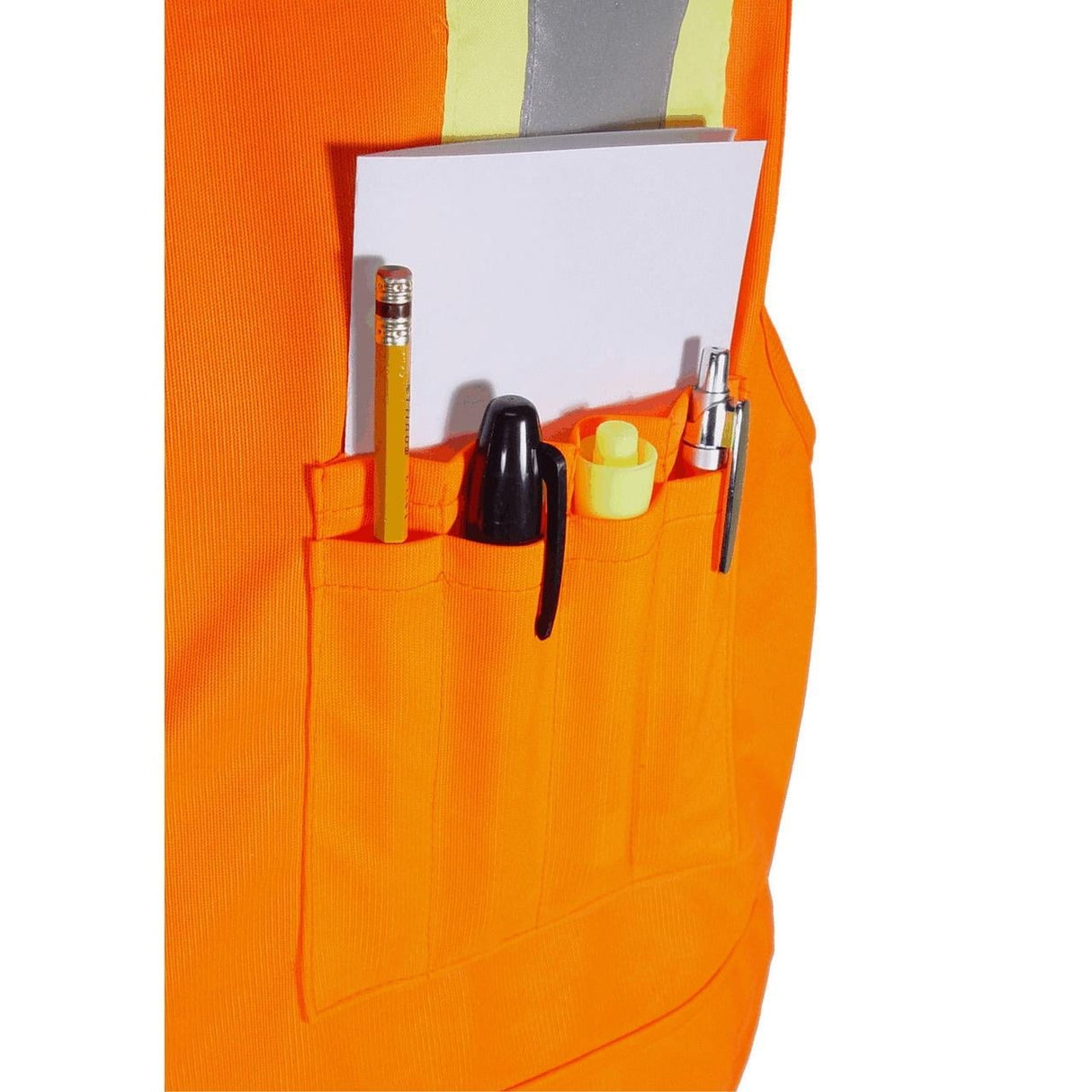 Tricot Reflective Vest with Liner - 10 Pack - 3.5oz  - 100% Polyester