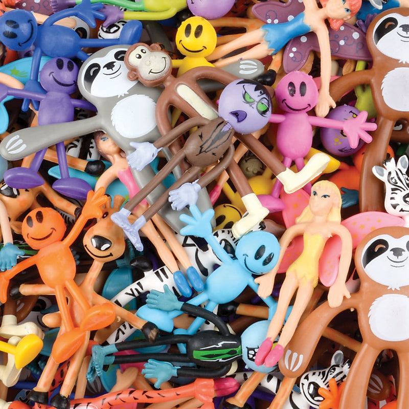 Bendable Toy Assortment 3-4" (100pcs/Unit)