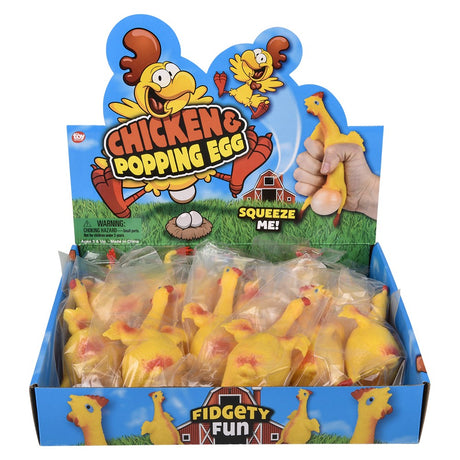 Chicken N Egg Squeeze Toy (12 Pc Display)