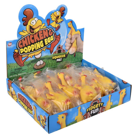 Chicken N Egg Squeeze Toy (12 Pc Display)
