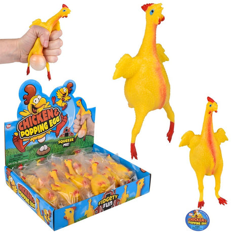 Chicken N Egg Squeeze Toy (12 Pc Display)
