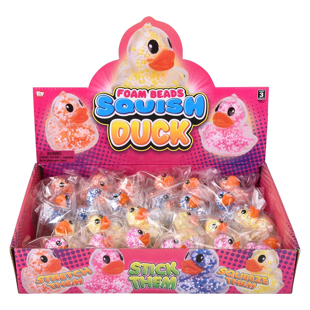 Mini Squeezy Foam Bead Ducky (24 PC Display)