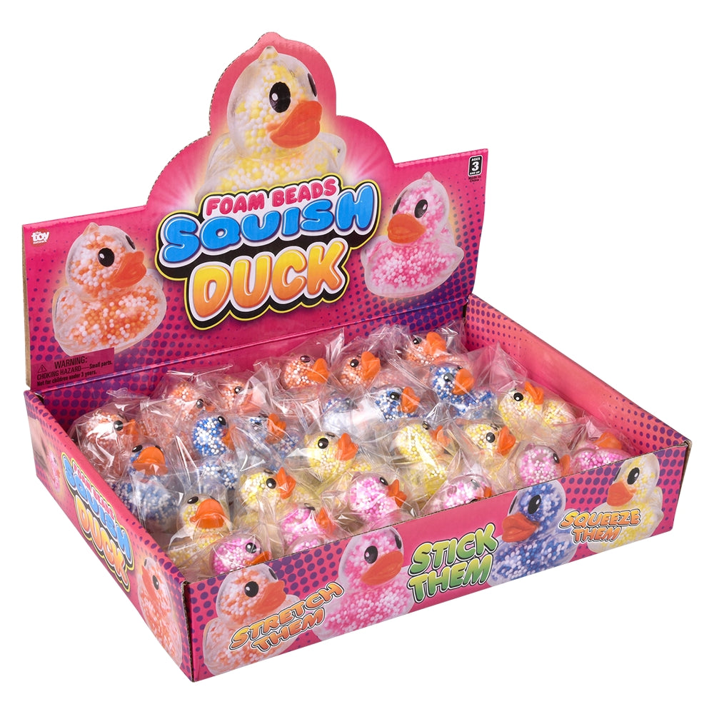 Mini Squeezy Foam Bead Ducky (24 PC Display)
