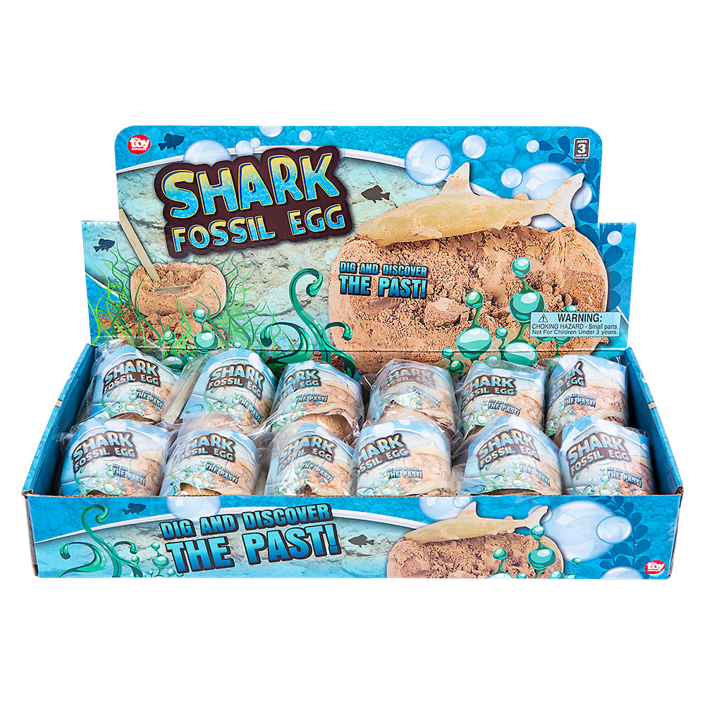 Shark Fossil Egg Dig Set (12 PC Display)