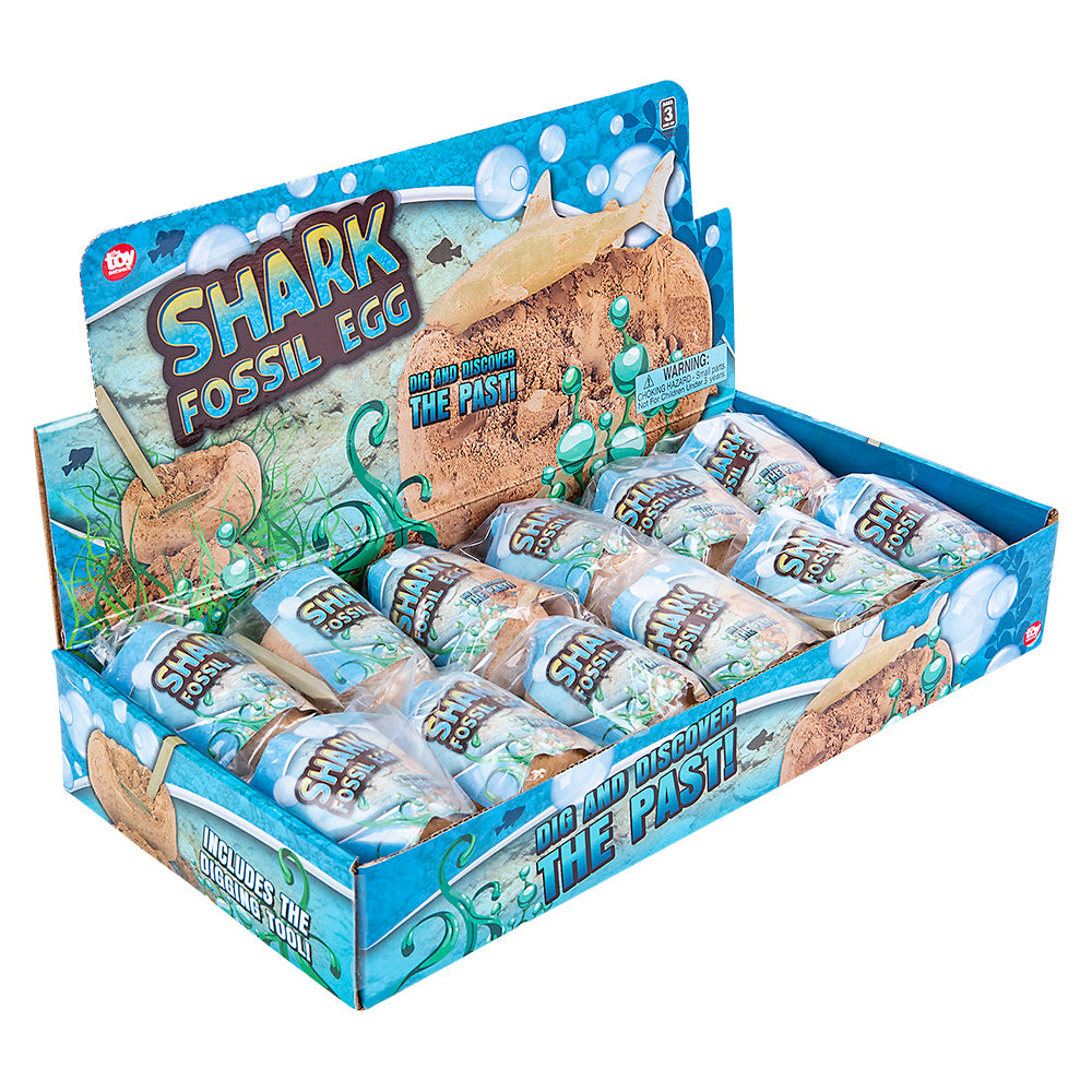 Shark Fossil Egg Dig Set (12 PC Display)