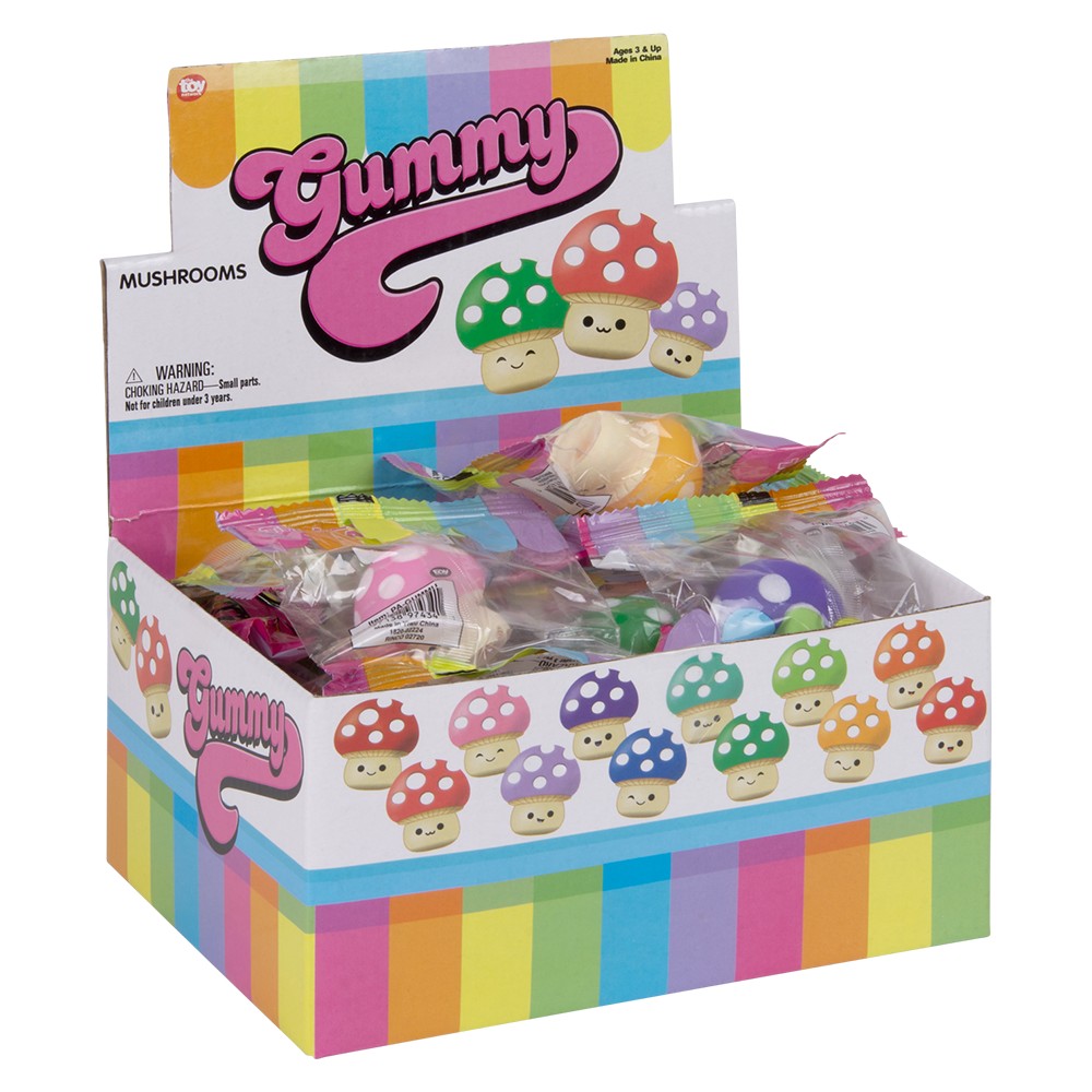 Gummy Mushrooms 24-Disp Display (1.5")