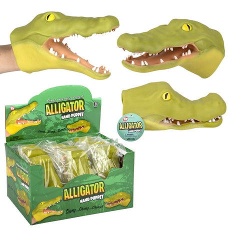 Stretchy Alligator Hand Puppet 6" (1 DZ)