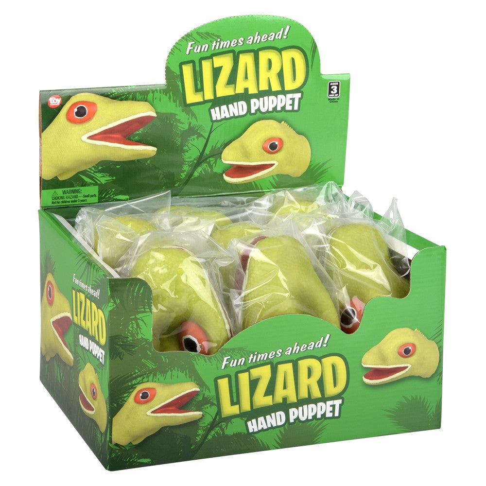 Stretchy Lizard Hand Puppet 6" (1 DZ)