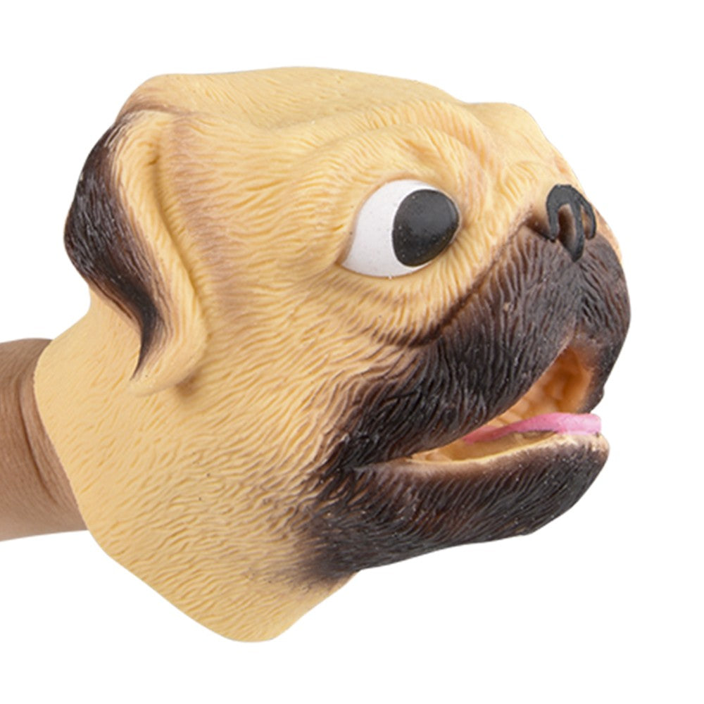 Stretchy Pug Hand Puppet 6" (1 DZ)