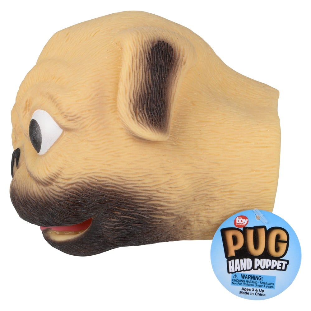 Stretchy Pug Hand Puppet 6" (1 DZ)