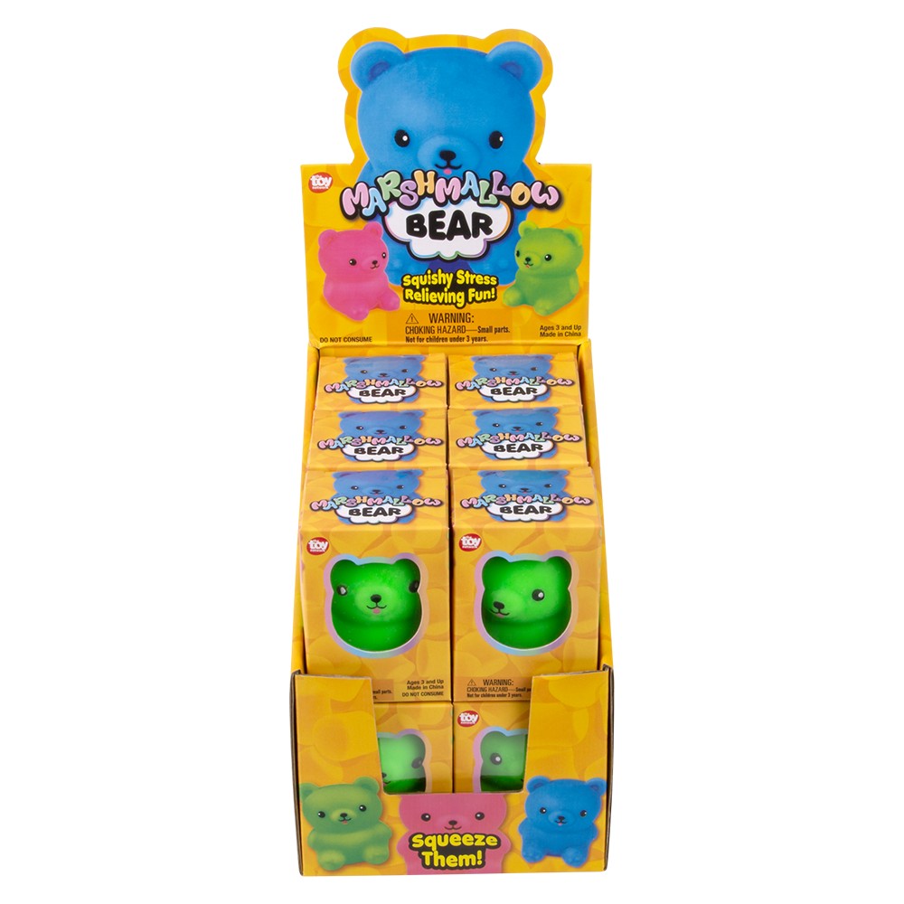 Marshmallow Bear Fidget Toy (12 Pc Display)