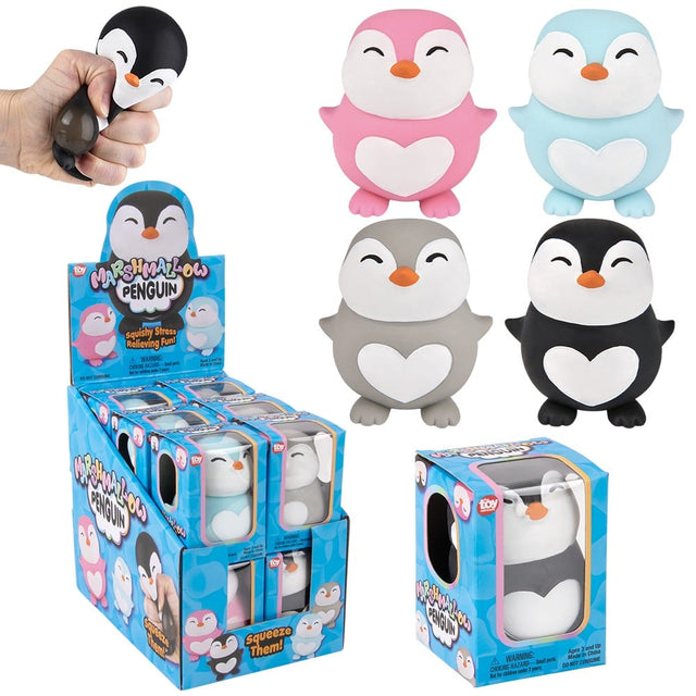 Penguin Squeezy Stretchy Fidget Toy (12 Pc Display)