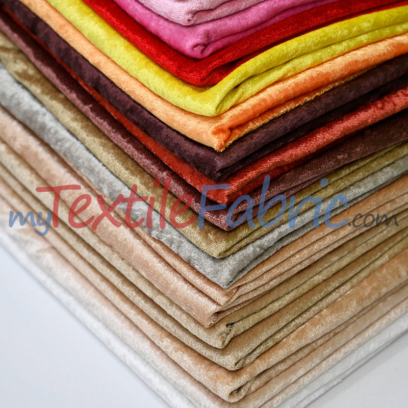 Panne Velvet Polyester Fabric - Crush Panne Velour, Solid, 58/60" Width (1 Yard)